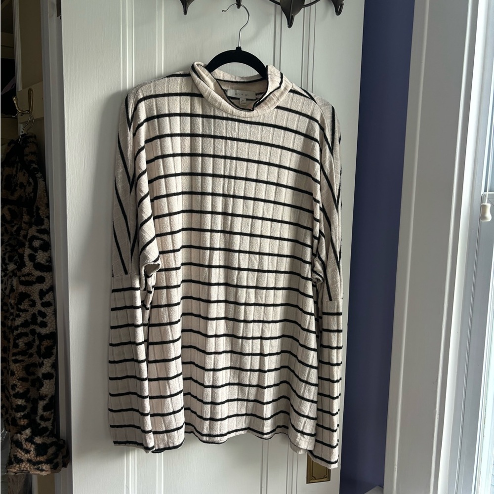 Anthropologie Eri + Ali Striped Turtleneck Sweater
